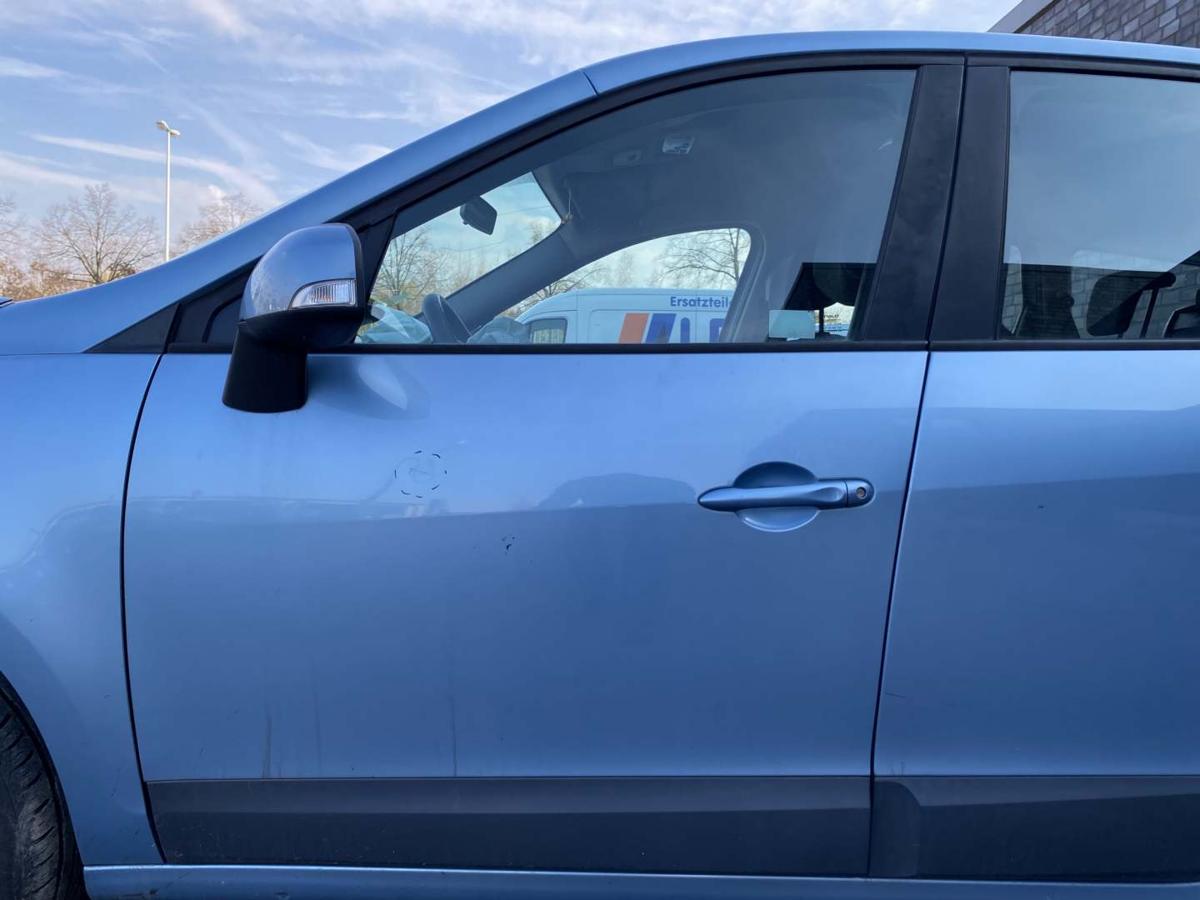 Renault Grand Scenic 3 original T&uuml;r vorn links Terpa Hellblaumetallic Rohbau Bj.2011